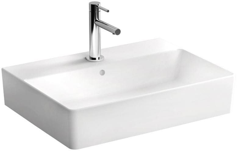VITRA NUO umývadlo na dosku 60 cm, s otvorom pre batériu a prepadom 7432B003-0001 Obrázek - Hlavní obrázek