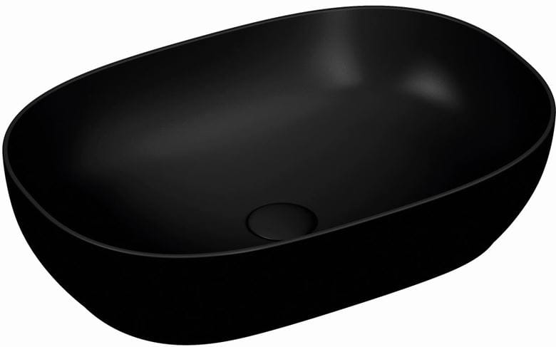 VITRA OUTLINE umývadlová misa 59 cm, bez prepadu, VitrAhygiene, matná čierna 5995B483-0016 Obrázek - Hlavní obrázek