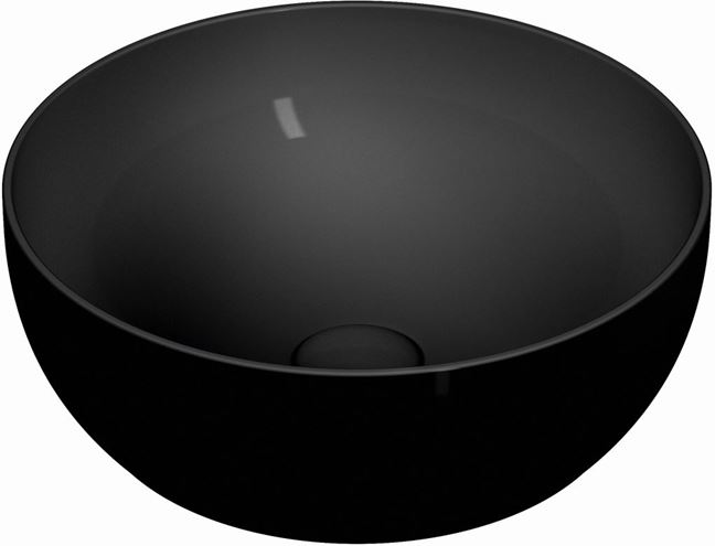 VITRA OUTLINE umývadlová misa 40 cm, bez prepadu, VitrAhygiene, matná čierna 5992B483-0016 Obrázek - Hlavní obrázek