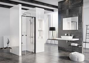CONCEPT PIVOT STYLE PT-PDOP1 sprchové dvere 80x190 cm, pivotové, čierna / číre sklo