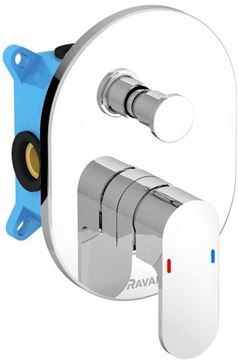 RAVAK CHROME CR.065.00 vaňová podomietková batéria, s prepínačom, chróm X070056 Obrázek - fotka