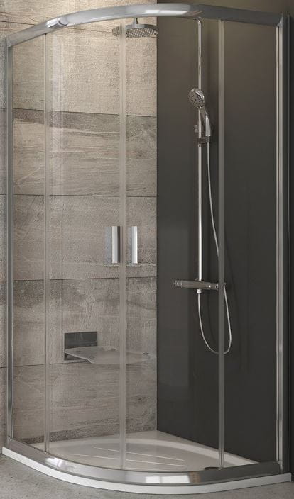 RAVAK BLIX BLCP4 80 sprchovací kút 80x80 cm, R500, posuvné dvere, lesk / sklo transparent