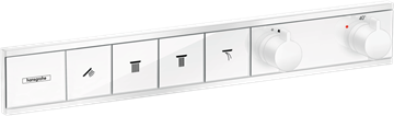 HANSGROHE RAINSELECT podomietková termostatická batéria, pre 4 spotrebiče, matná biela