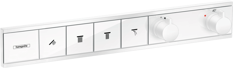 HANSGROHE RAINSELECT podomietková termostatická batéria, pre 4 spotrebiče, matná biela 15382700 Obrázek - Hlavní obrázek