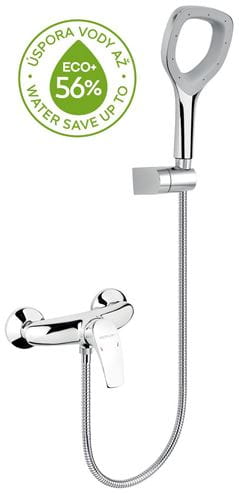 NOVASERVIS METALIA ECO+ sprchový set s batériou, ručná sprcha, hadica, držiak, chróm 57060,0E Obrázek - fotka