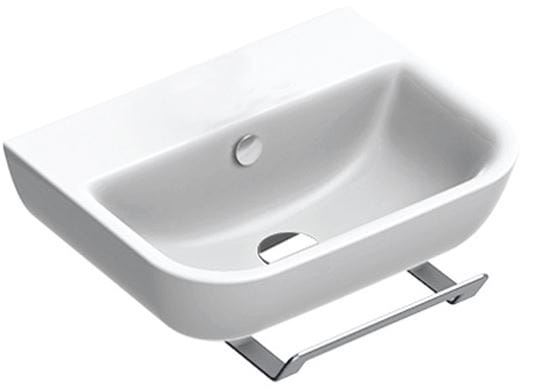 CONCEPT S umývadlo 45 cm, bez otvoru pre batériu, s prepadom, Cataglaze 45BSFWH Obrázek - Hlavní obrázek