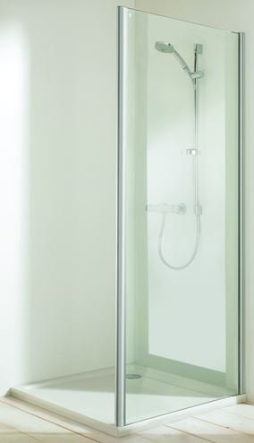 CONCEPT 70 bočná stena 75x190 cm, matná strieborná/číre sklo E20502.087.322 Obrázek - fotka