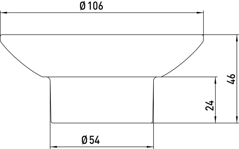 CONCEPT 100 mydlenka bez držiaka, plast 002-1172 Technický nákres