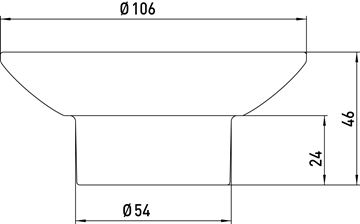 CONCEPT 100 mydlenka bez držiaka, plast 002-1172 Technický nákres
