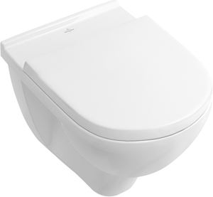 VILLEROY & BOCH O.NOVO závesné WC, so SoftClosing sedadlom, DirectFlush splachovanie, alpská biela