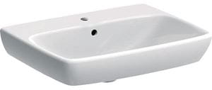 GEBERIT SELNOVA SQUARE umývadlo 600x460x180mm, s otvorom, s prepadom, keramika, biela