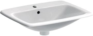 GEBERIT SELNOVA SQUARE umývadlo 55 cm, s otvorom pre batériu a prepadom