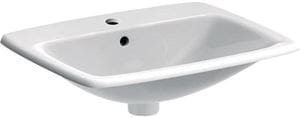GEBERIT SELNOVA SQUARE umývadlo 55 cm, s otvorom pre batériu a prepadom