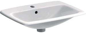 GEBERIT SELNOVA SQUARE umývadlo 60 cm, s otvorom pre batériu a prepadom