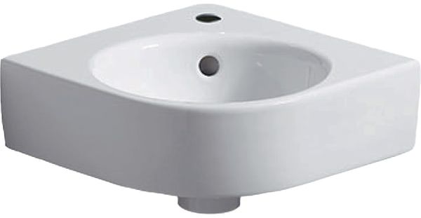 GEBERIT SELNOVA COMPACT umývadielko rohové 45 cm, s otvorom pre batériu a prepadom 501.519.00.7 Obrázek - Hlavní obrázek
