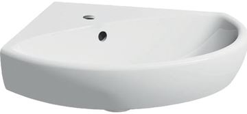 GEBERIT SELNOVA umývadielko rohové 59 cm, s otvorom pre batériu a prepadom