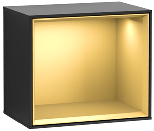 VILLEROY & BOCH FINION polica, s osvetlením, nástenná, gold/black matt lacquer