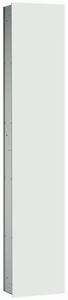 CONCEPT 300 vysoká skrinka 31,6x15,8x158,6 cm, 1 dvierka, Push-open, s osvetlením, biela/biele sklo