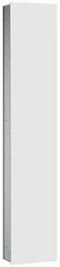 CONCEPT 300 vysoká skrinka 31,6x15,8x158,6 cm, 1 dvierka, Push-open, s osvetlením, biela/biele sklo