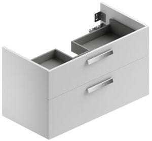 CONCEPT 200/300 skrinka pod umývadlo 96,5x48,4x55 cm, 2 zásuvky, lesklá biela
