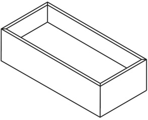 CONCEPT 200/300 box do zásuvky 371x150x61mm, matná šedá