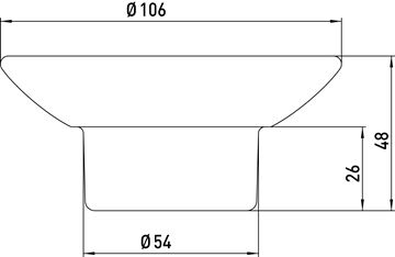 CONCEPT 100 mydlenka bez držiaka, sklo 002-1171 Technický nákres