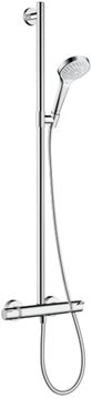 HANSGROHE CROMA SELECT S SEMIPIPE PIPE MULTI sprchový set s termostatickou batériou, ručná sprcha s 3 prúdmi, tyč, hadica, biela/chróm
