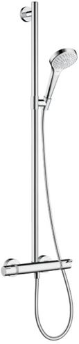 HANSGROHE CROMA SELECT S SEMIPIPE PIPE MULTI sprchový set s termostatickou batériou, ručná sprcha s 3 prúdmi, tyč, hadica, biela/chróm 27247400 Obrázek - Hlavní obrázek