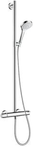 HANSGROHE CROMA SELECT S SEMIPIPE PIPE MULTI sprchový set s termostatickou batériou, ručná sprcha s 3 prúdmi, tyč, hadica, biela/chróm