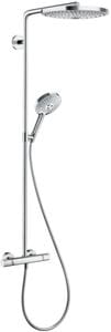 HANSGROHE RAINDANCE SELECT S SHOWEPIPE 300 sprchový set s termostatickou batériou, horná sprcha, ručná sprcha s 3 prúdmi, tyč, hadica, biela/chróm