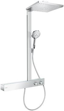 HANSGROHE RAINDANCE E SHOWEPIPE 300 sprchový set s termostatom, horná sprcha, ručná sprcha s 3 prúdmi, EcoSmart, chróm
