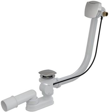 CONCEPT vaňový sifón 57 cm, s napúšťaním prepadom, bovden, chróm