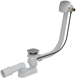 CONCEPT vaňový sifón 57 cm, s napúšťaním prepadom, bovden, chróm