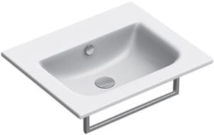 CONCEPT S umývadlo 60 cm, bez otvoru pre batériu, s prepadom, Cataglaze