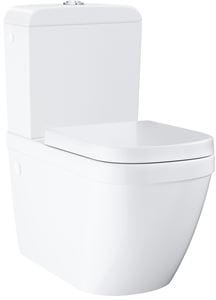 GROHE EURO CERAMIC WC kombi, so SoftClose sedátkom, Rimless splachovanie, zadný odpad, spodné napúšťanie, alpská biela