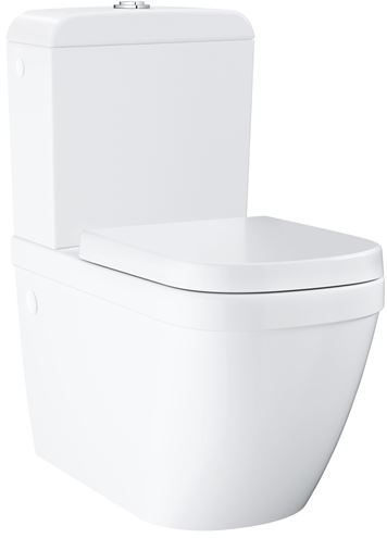 GROHE EURO CERAMIC WC kombi, so SoftClose sedadlom, Rimless splachovanie, zadný odpad, spodné napúšťanie, alpská biela 39462000 Obrázek - Hlavní obrázek