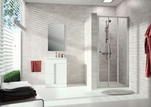 CONCEPT 100 NEW sprchové dvere 90x190 cm, posuvné, strieborná matná/číre sklo