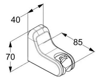 KLUDI FRESHLINE nástenný držiak, chróm 6455205-00 Technický nákres