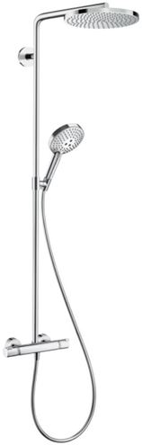 HANSGROHE RAINDANCE S SHOWEPIPE 240 sprchový set s termostatickou batériou, horná sprcha, ručná sprcha s 3 prúdmi, tyč, hadica, chróm 27633000 Obrázek - Hlavní obrázek