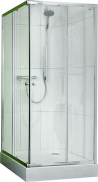 CONCEPT 50 sprchovací kút 90x90 cm, rohový vstup, 4 dielny, strieborná/číre sklo