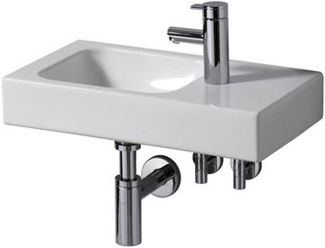GEBERIT ICON umývadielko 53 cm, s otvorom pre batériu vpravo, bez prepadu, KeraTect 124053600 Obrázek - fotka