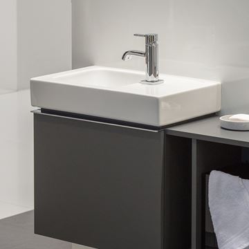 GEBERIT ICON umývadielko 53 cm, s otvorom pre batériu vpravo, bez prepadu, KeraTect 124053600 Obrázek - fotka