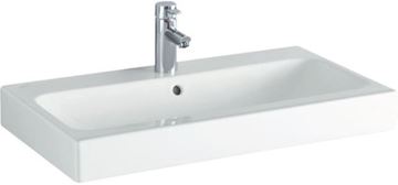 GEBERIT ICON umývadlo na dosku 75 cm, s otvorom pre batériu a prepadom 124575000 Obrázek - fotka