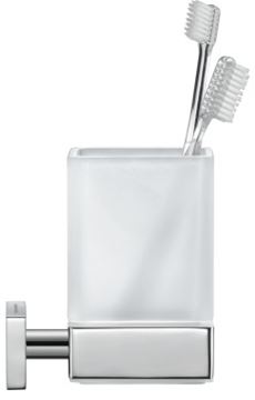 DURAVIT KARREE nástenný pohárik, sklo, chróm 0099511000 Obrázek - fotka