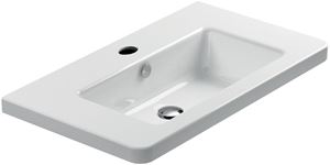 CONCEPT 300 umývadlo 80 cm, s otvorom pre batériu a prepadom, Cataglaze