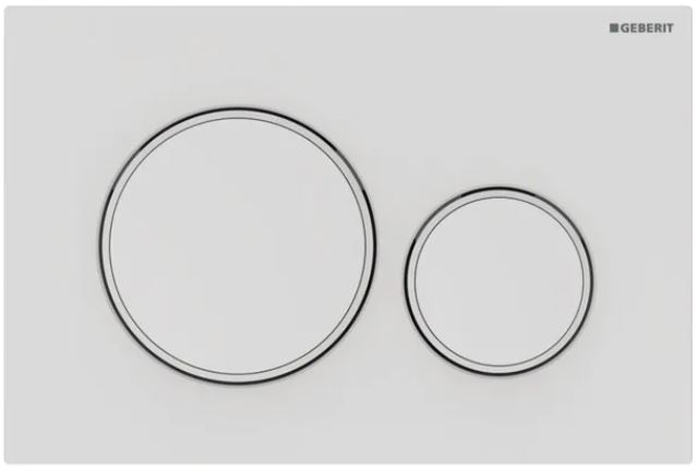 GEBERIT SIGMA 20 ovládacie tlačidlo pre dve splachovania, easy-to-clean, plast, matná biela/biela 115.882.01.1 Obrázek - Hlavní obrázek