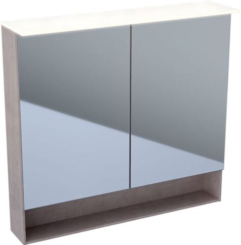GEBERIT ACANTO zrkadlová skrinka 90x83x21,5 cm, osvetlenie, so zväčšovacím zrkadlom, vypínačom a el. zásuvkou, drevotrieska, dub mystik 500.646.00.2 Obrázek - Hlavní obrázek