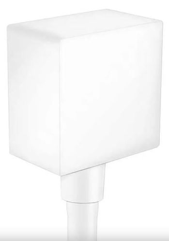 HANSGROHE FIXFIT SQUARE prípojka hadice 64x64mm, so spätným ventilom DN15, biela matná 26455700 Obrázek - Hlavní obrázek