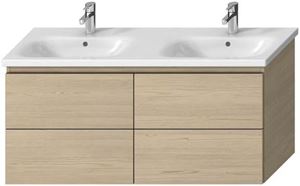 JIKA MIO-N skrinka pod dvojumývadlo 126,6x44,5x58,8 cm, 4 zásuvky, Push-open, jaseň