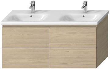 JIKA MIO-N skrinka pod dvojumývadlo 126,6x44,5x58,8 cm, 4 zásuvky, Push-open, jaseň